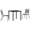 vidaXL Garden Dining Set 5 pcs Dark gray Steel