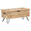 vidaXL Chest Natural wood Solid mango wood, Steel Medium Chest