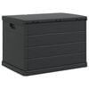 vidaXL Garden Storage Box Anthracite 30.51 x 21.46 x 20.87 in Plastic
