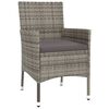 vidaXL Garden Bistro Set Grey