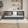 vidaXL Day Bed Grey Solid Pine Wood Small Single
