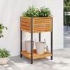 vidaXL Garden Planter Brown Solid Acacia wood, Powder-coated steel Medium