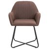 vidaXL Dining Chairs 4 pcs Brown Fabric