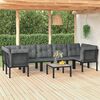 vidaXL Garden Lounge Set Black, Dark Grey