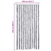 vidaXL Insect Curtain Grey and White 39.4x86.6" Chenille