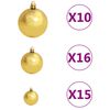 vidaXL Artificial Pre-lit Christmas Tree with Ball Set L 94.5" White