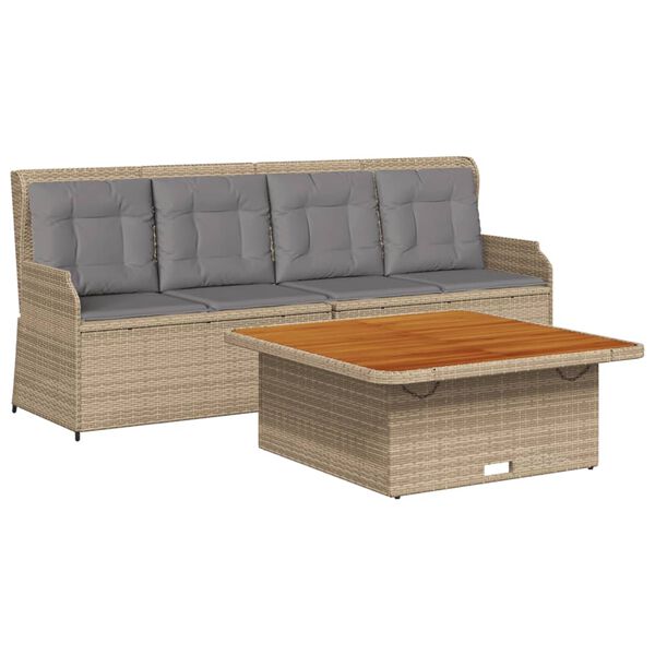 vidaXL Patio Lounge Set Beige, light gray