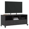 vidaXL TV Cabinet Black Cold-rolled steel Medium TV Cabinet