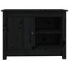 vidaXL TV Cabinet Black Solid pine wood Small TV Cabinet Rectangular