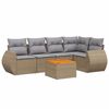 vidaXL Garden Sofa Set Beige for sofas, Light grey for cushions