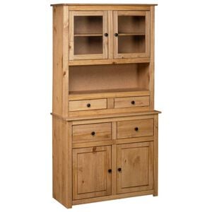vidaXL Highboard Natural Solid pine wood Medium Highboard Rectangular