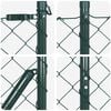 vidaXL Fence Post Green 82.02 x 5.25 ft (2.36 x 2.36 in mesh)