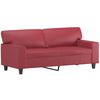 vidaXL 2-seater Sofa Wine Red Faux leather Medium Durable Sofa