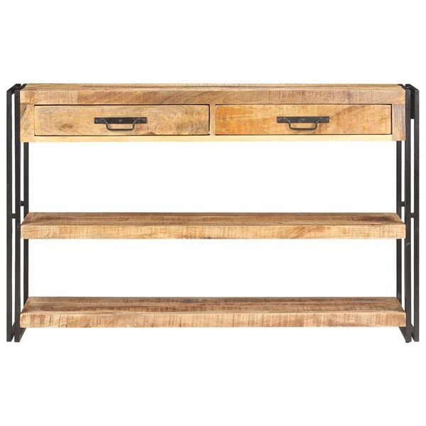 vidaXL Sideboard 47.2"x11.8"x29.5" Solid Rough Mango Wood