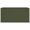 vidaXL Planter Olive Green Cold-rolled Steel Medium Durable Planter