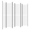 vidaXL 6-Panel Room Divider White 118.1"x78.7" Fabric
