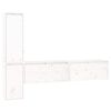 vidaXL TV Cabinet Set of 4 White Solid Pine Wood Various Sizes