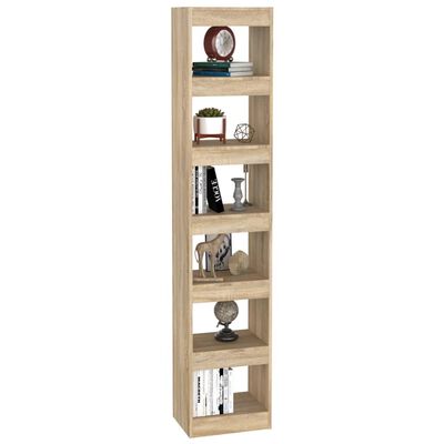 vidaXL Book Cabinet/Room Divider Sonoma Oak 15.7"x11.8"x78"