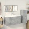 vidaXL Bathroom Furniture Set Concrete Grey, White