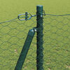 vidaXL Fence with Posts Green 1.2 x 25 m PVC-coated steel