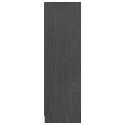 vidaXL Book Cabinet/Room Divider Gray 40.9"x13.2"x43.3" Solid Wood Pine
