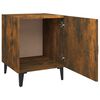vidaXL Bedside Cabinet Smoked Oak Engineered Wood Medium Bedside Cabinet