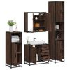 vidaXL Bathroom Furniture Set Brown oak Engineered wood, metal