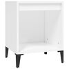 vidaXL Bedside Cabinet Set of 2 White Engineered wood, metal Small