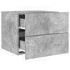 vidaXL Wall-mounted Bedside Cabinet Set of 2 Concrete gray Engineered wood