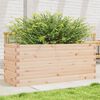 vidaXL Garden Planter Natural Pine Solid Pinewood 43.3 x 15.7 x 18.1 in