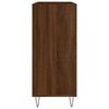 vidaXL Record Cabinet Brown Oak Engineered Wood, Iron Medium