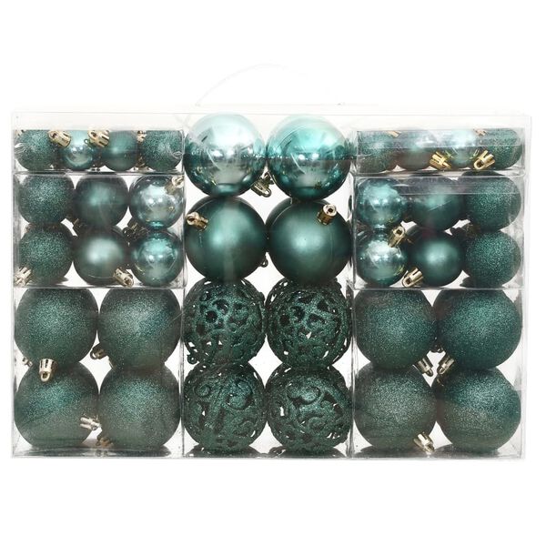vidaXL Christmas Bauble Set of 100 Green Polystyrene Small