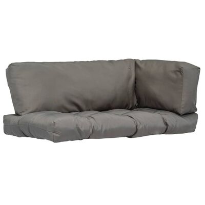 vidaXL Pallet Cushions 3 pcs Gray Polyester
