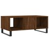 vidaXL Coffee Table Brown Oak Engineered Wood, Metal Medium Coffee Table