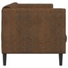 vidaXL Sofa Brown Faux suede leather (100% polyester), plywood, solid wood