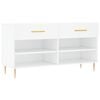 vidaXL Shoe Bench White Engineered wood Medium Shoe Storage Bench