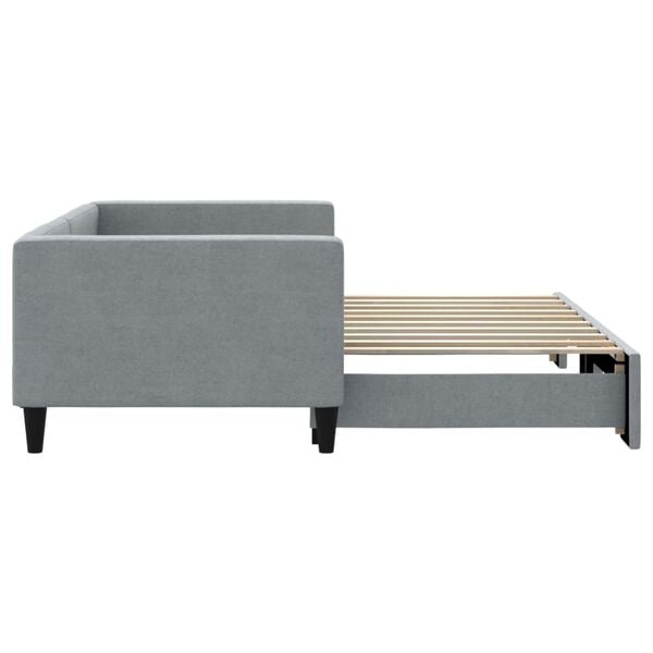 vidaXL Daybed With Trundle Light grey