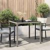 vidaXL Garden Table Gray and Black