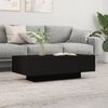 vidaXL Coffee Table Black Engineered wood Medium Durable Coffee Table