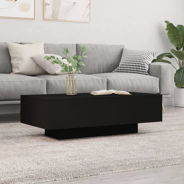 vidaXL Coffee Table Black Engineered wood Medium Durable Coffee Table