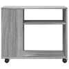 vidaXL Side Table Gray Sonoma Engineered wood Medium Lockable wheels