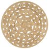 vidaXL Area Rug Natural Braided Jute 47.2 in diameter Attractive Design