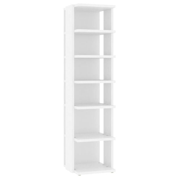 vidaXL Shoe Cabinet White Engineered wood Tall and narrow Shoe Cabinet