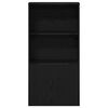vidaXL Bookcase Black Oak Engineered Wood Medium Bookcase Rectangular