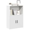 vidaXL Bookcase White Engineered Wood Compact Bookcase Rectangular