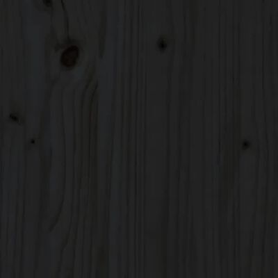 vidaXL Dog Bed Black 25.8"x19.9"x11" Solid Wood Pine