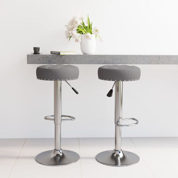 vidaXL Bar Stool Set of 2 Dark grey