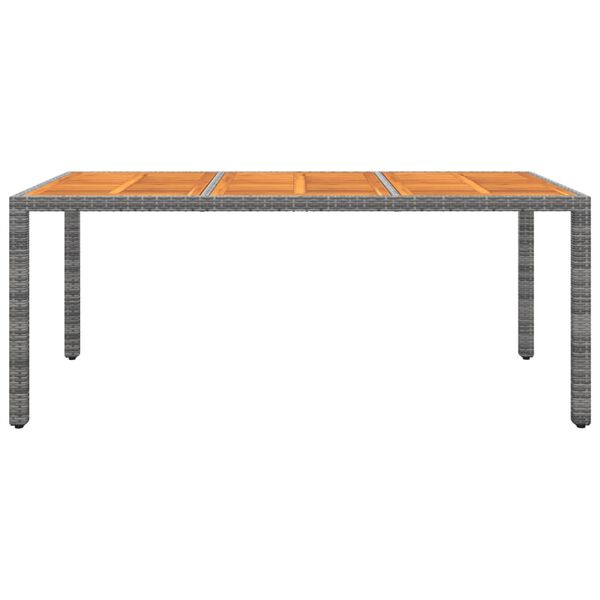 vidaXL Garden Dining Set Grey Poly Rattan 9 Piece Set Durable