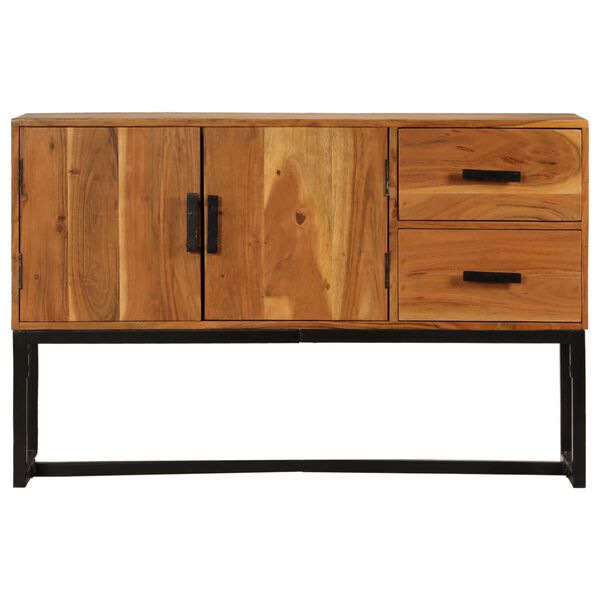 vidaXL Sideboard Natural Brown Solid Acacia wood, Iron, Engineered wood