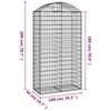 vidaXL Gabion Basket Silver Galvanized iron Large Durable